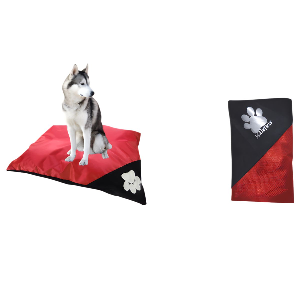 HALLY PET - Colchón colmena lavable + Funda de repuesto negro