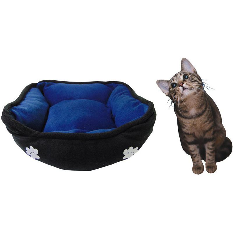 HALLY PET - Cama mediana doble faz para mascota azul claro