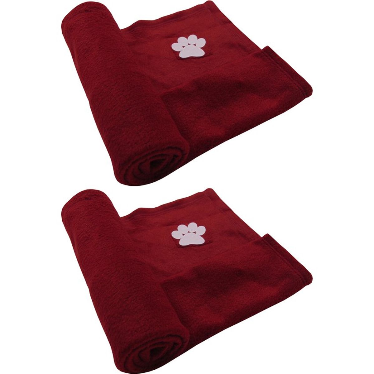 HALLY PET - Dos cobijas térmicas grandes 120cm x 70cm vinotinto