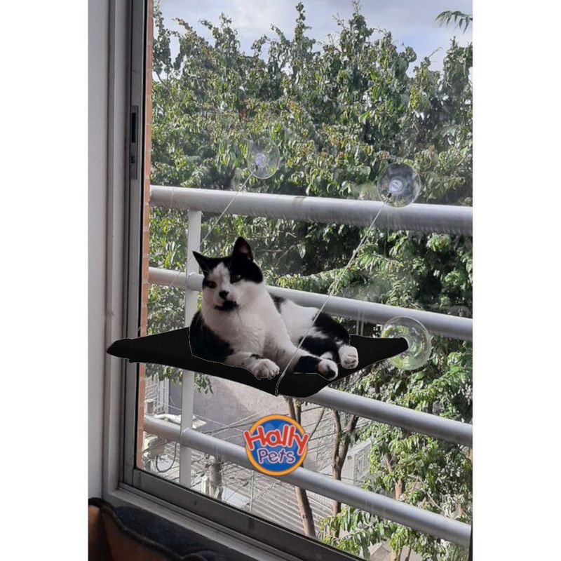 HALLY PET - Cama hamaca para gatos negro