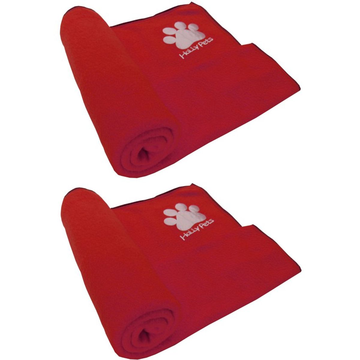 HALLY PET - Dos cobijas térmicas grandes 120cm x 70cm rojo