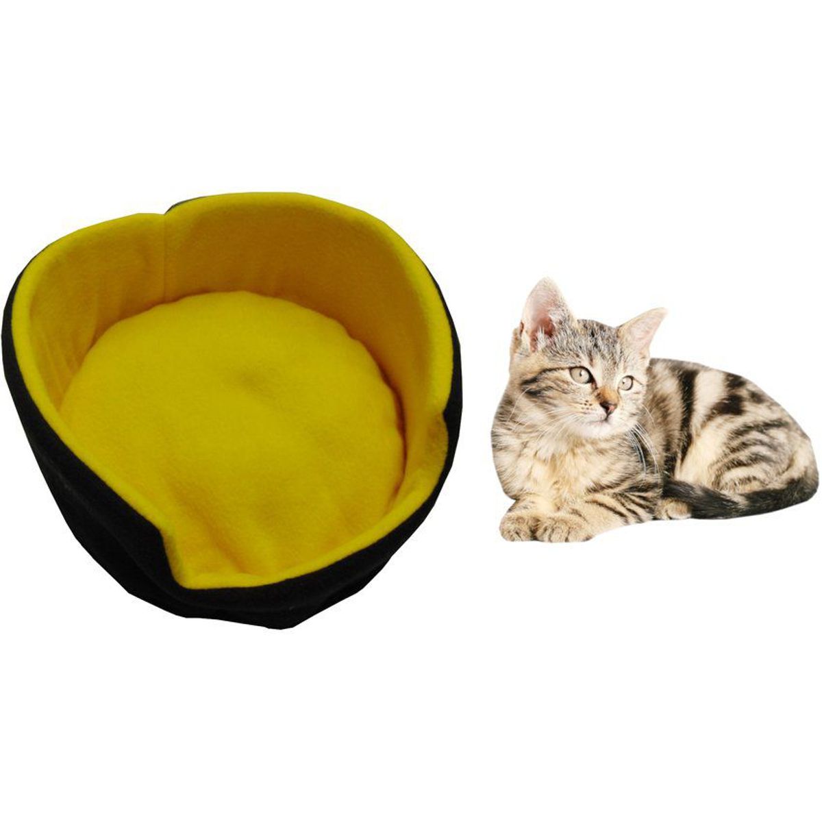 HALLY PET - Cama para gato grande d 47cm x a 19cm amarillo