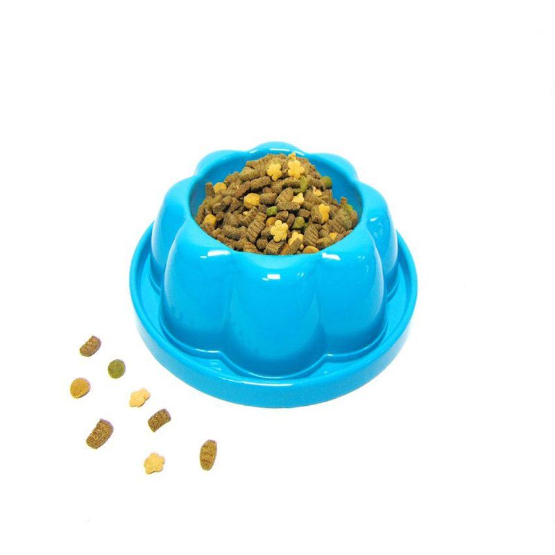HALLY PET - Comedero bebedero anti hormigas plástico color celeste