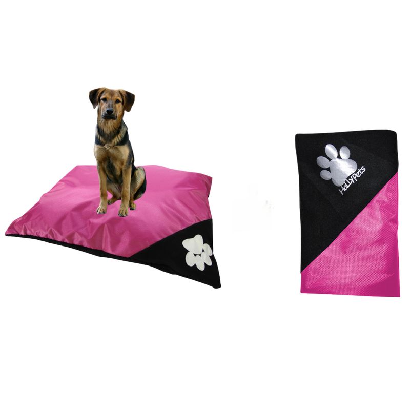 HALLY PET - Colchón colmena lavable + Funda de repuesto rosado