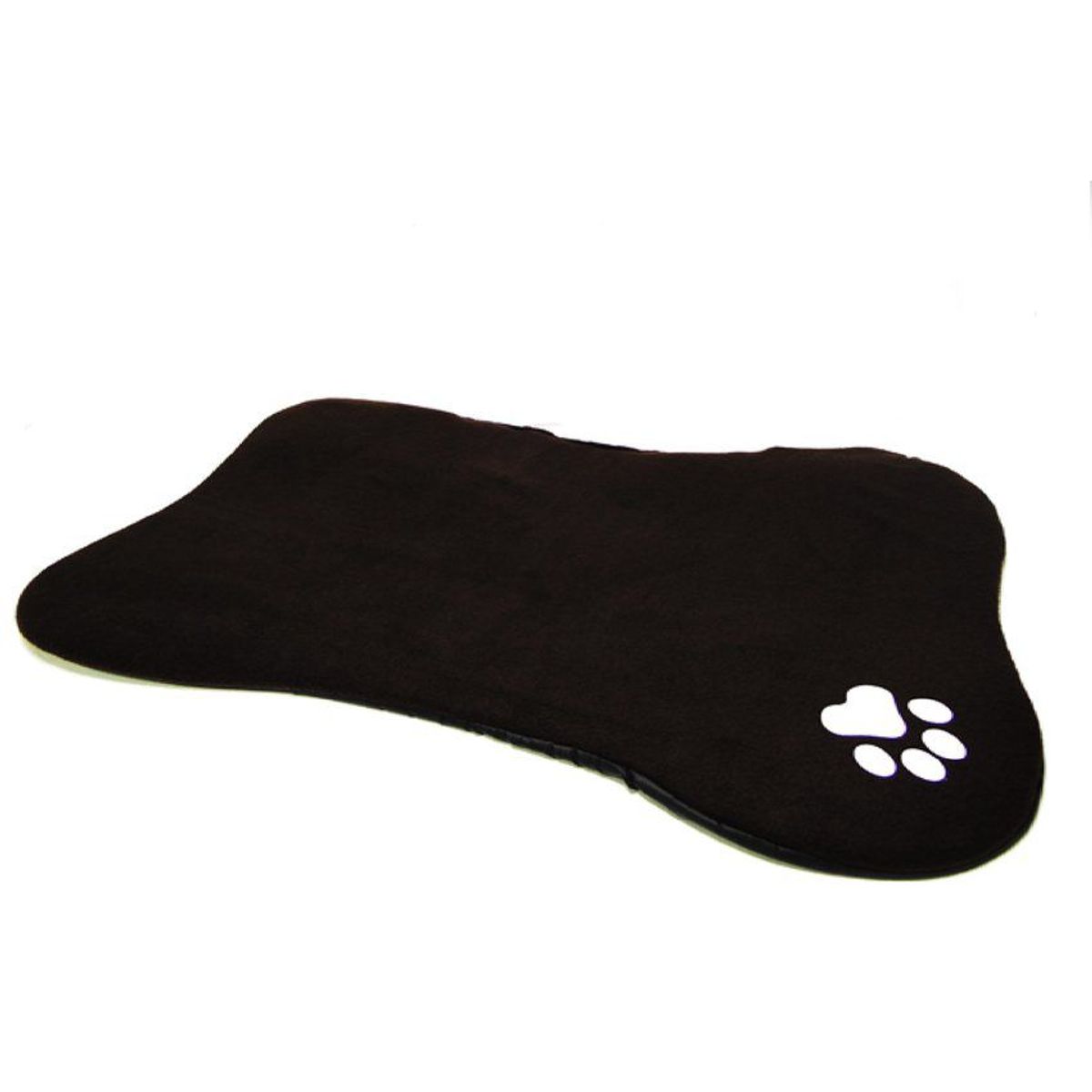 HALLY PET - Tapete con forma de hueso negro