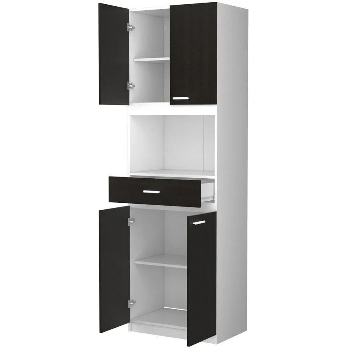 RTA MUEBLES - Modulo Microondas Alacena Bau Color Wengue Blanco MLW 1850 197x62x39cmRTA