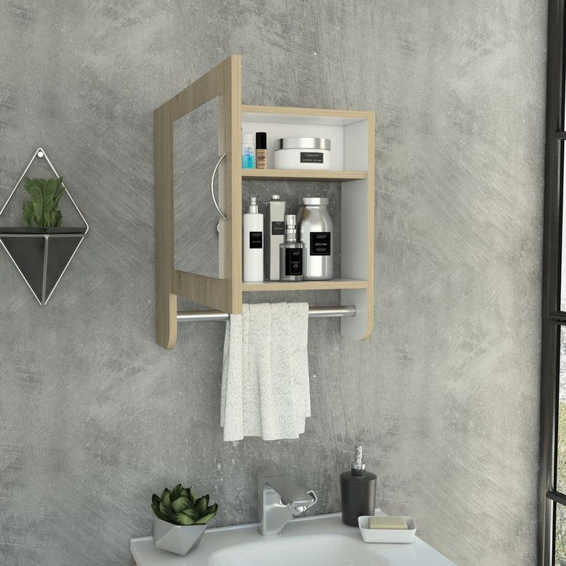 RTA MUEBLES - Gabinete de baño 300 rovere/blanco rta muebles brb 4279