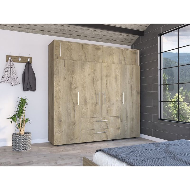 RTA MUEBLES - Closet Luque 204x200x50,3 macadamia rta amb 7803