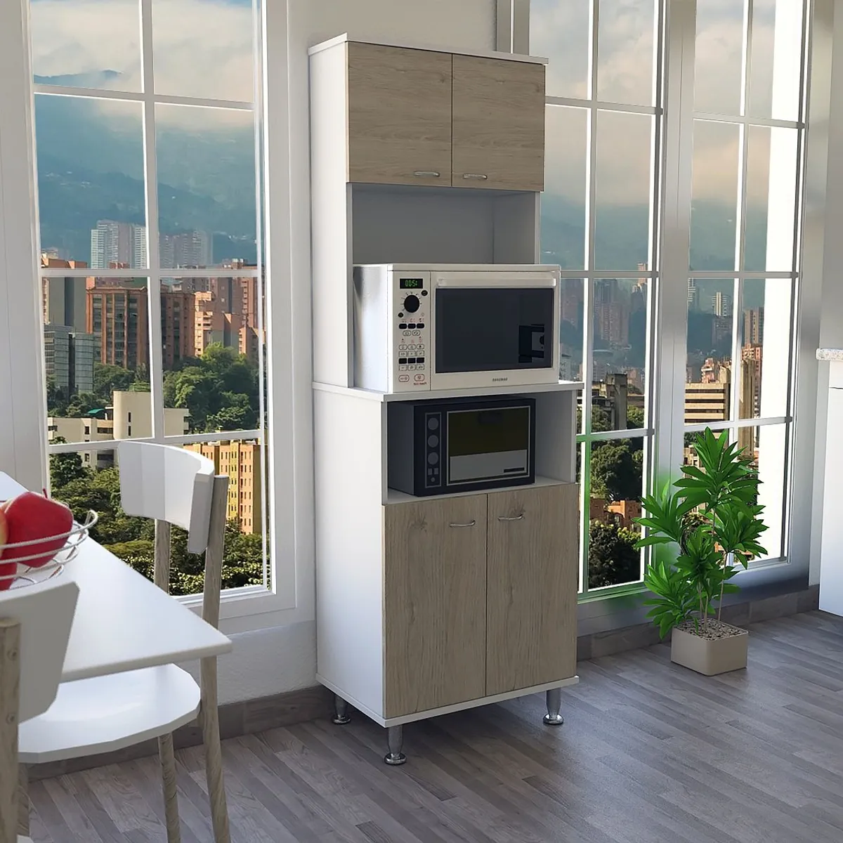 RTA MUEBLES - Mueble alacena fenix  bl/rovere rta muebles alr 2764