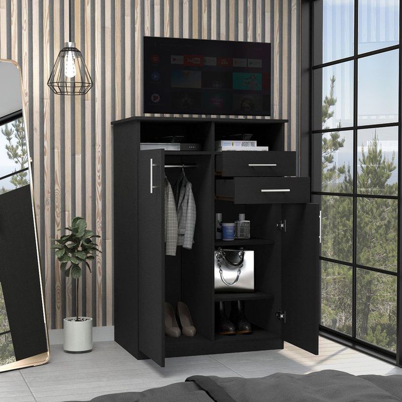RTA MUEBLES - Closet entretenimiento eco wengue clw 7630 rta muebles