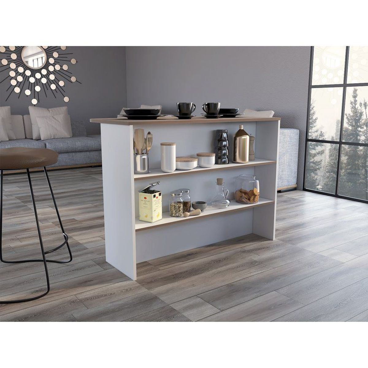 RTA MUEBLES - Barra auxiliar de cocina fendi blanco rta muebles bbc 7857