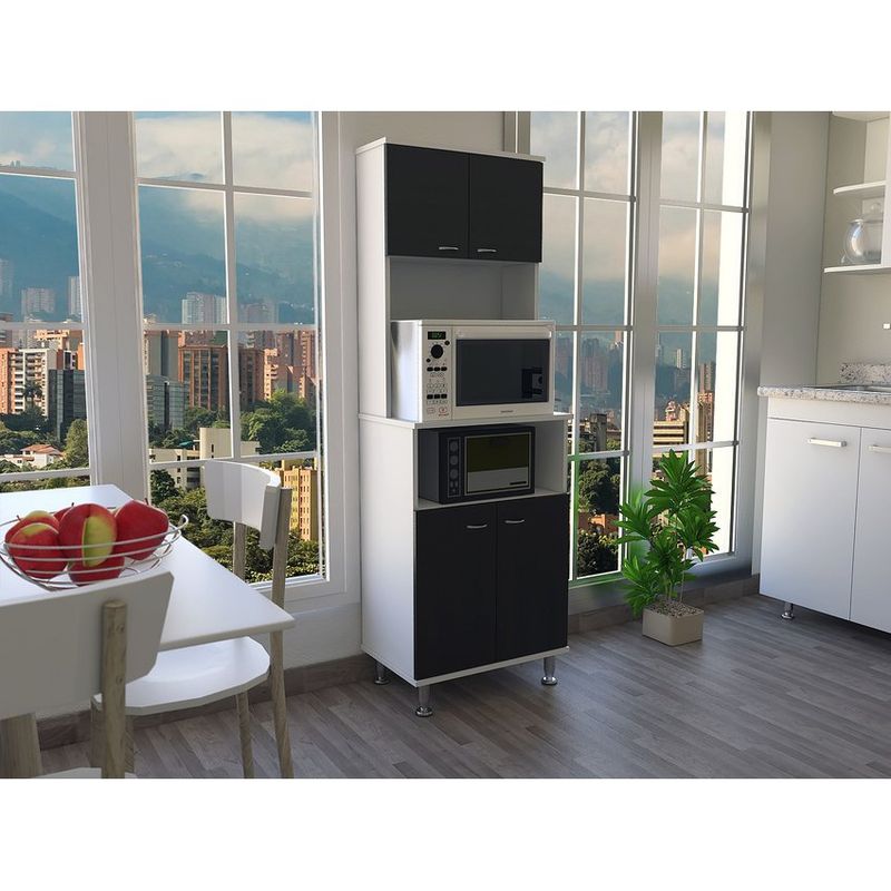 RTA MUEBLES - Mueble alacena fenix blanco/wengue rta muebles alw 2194