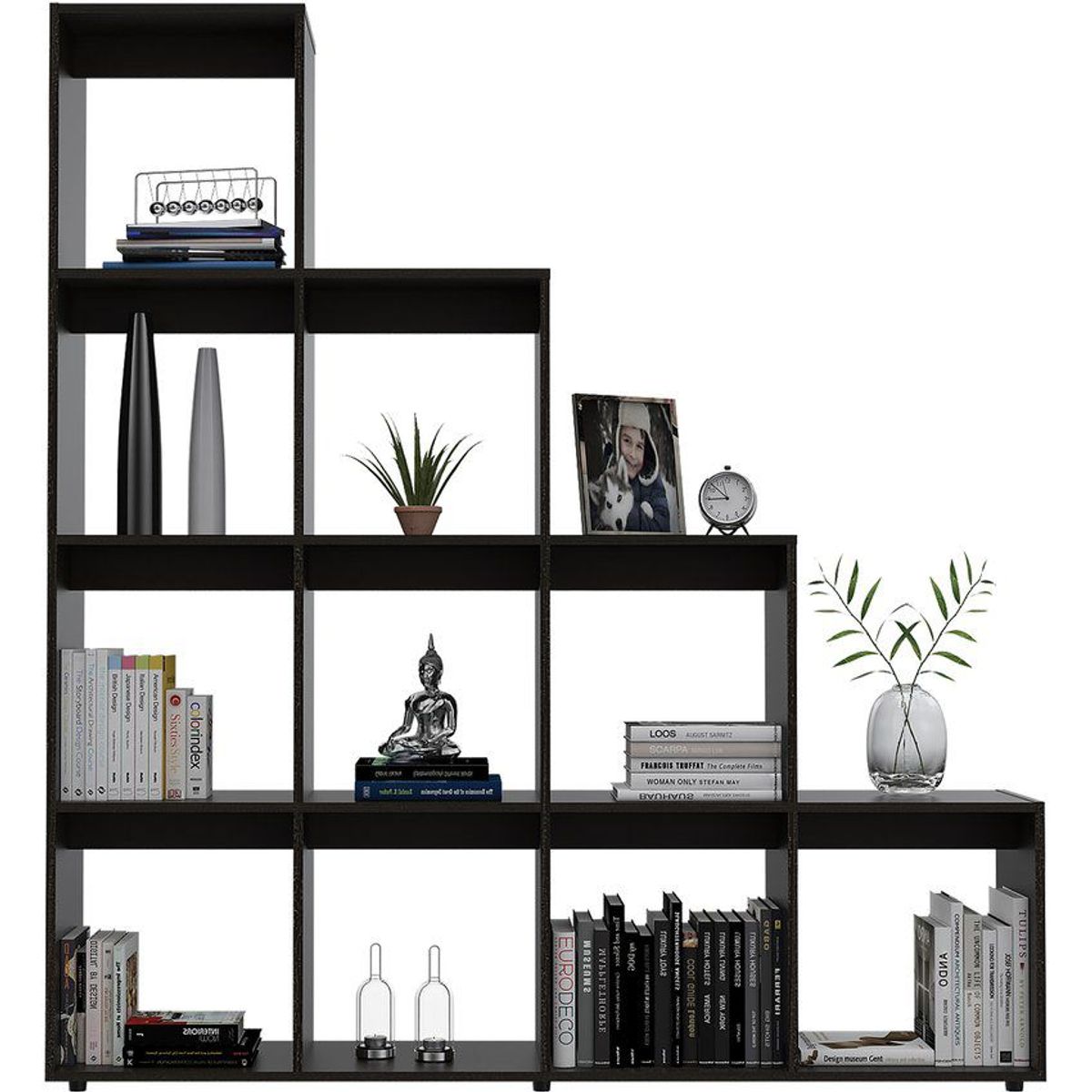 RTA MUEBLES - Biblioteca luma escala  wengue/negro rta muebles blw 1822