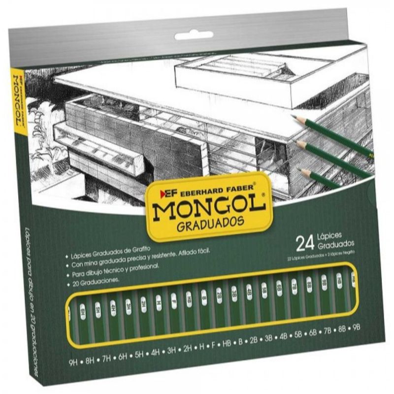 FABER CASTELL - Lapiz Graduado Set X 24 Und Mongol