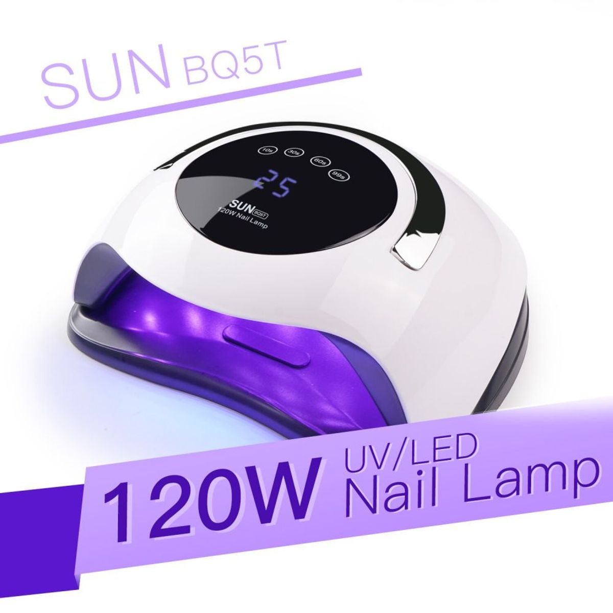 SUN - Lampara Secadora De Uñas 120w Profesional Pantalla