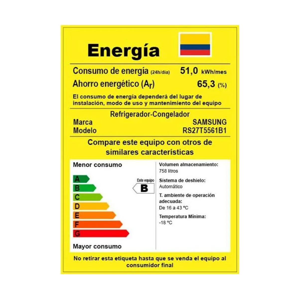 SAMSUNG - Nevecon samsung  negro family RS27T5561B1/CO