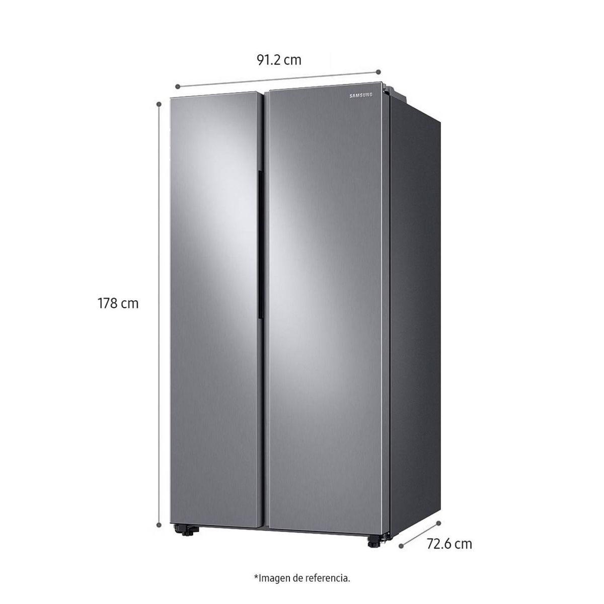 SAMSUNG - Nevecon samsung side by side 647 silver RS23T5B00S9CO