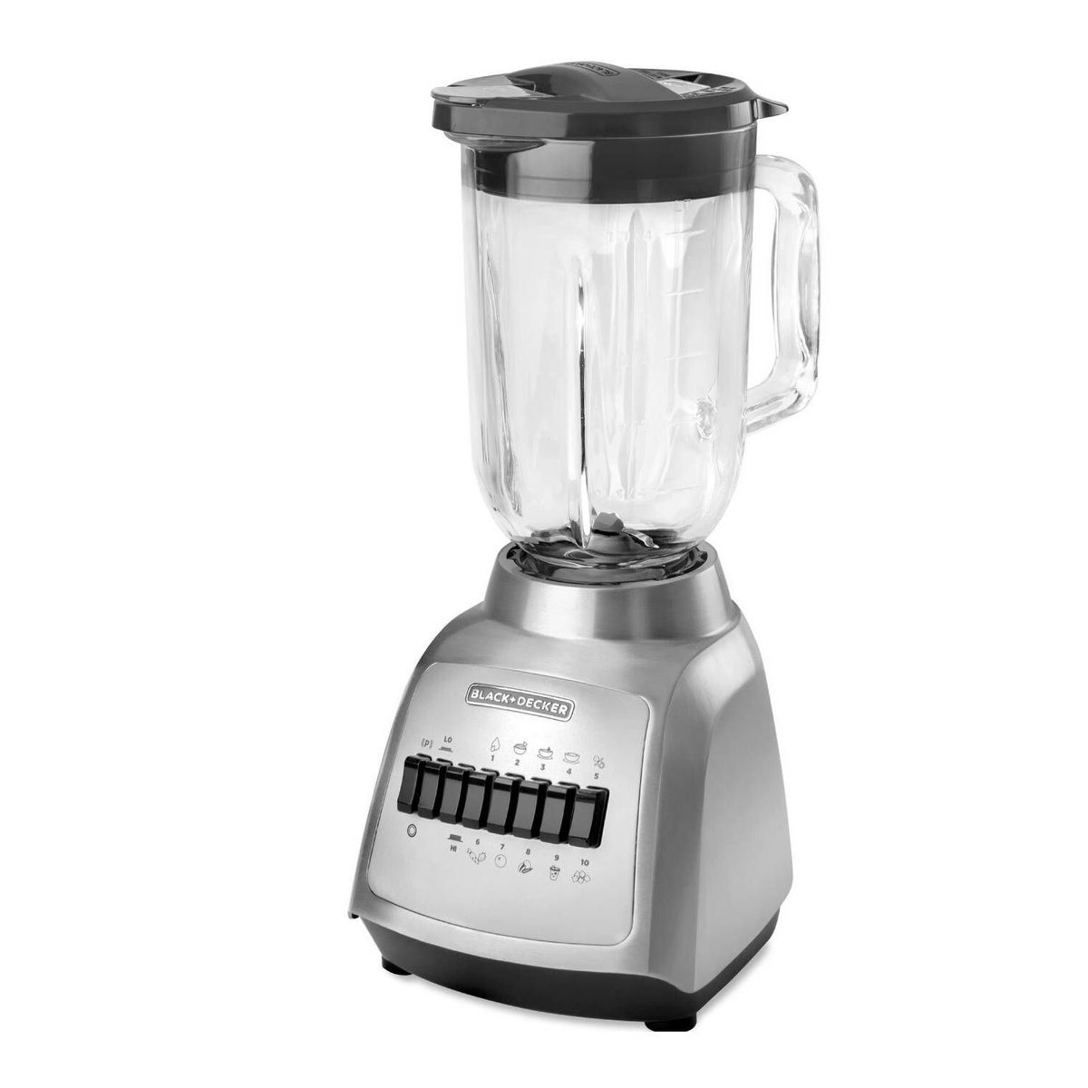 BLACK+DECKER - Licuadora Black  Decker 550W 10v Jarra Vidirio De 12l  BLBD210GSS