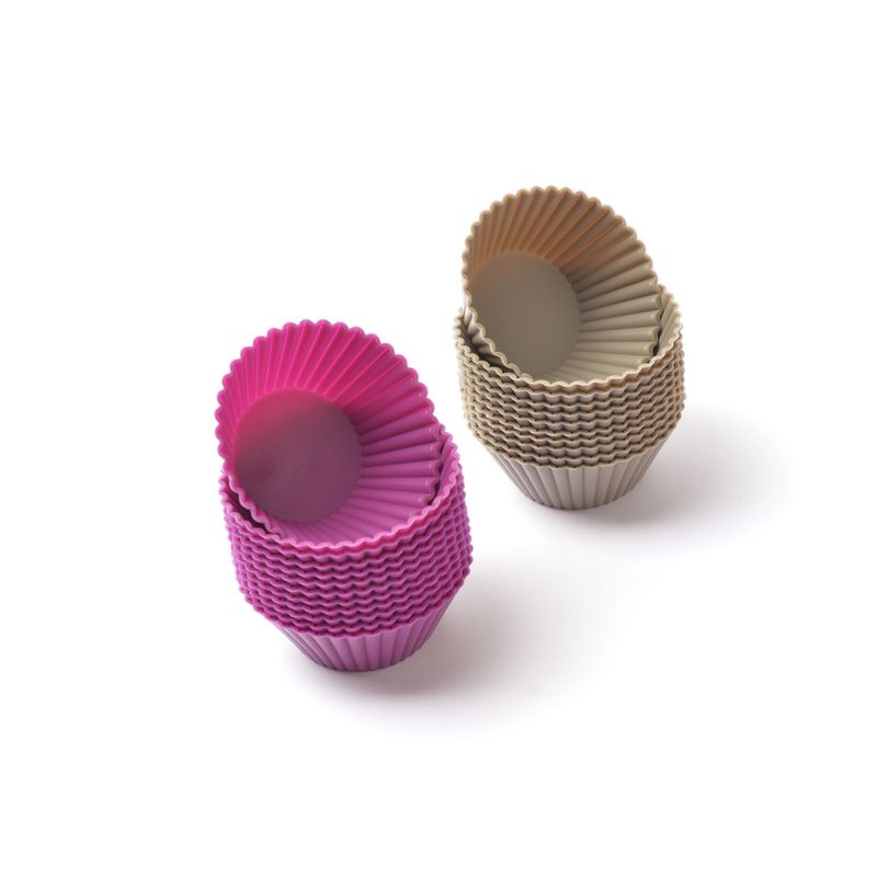 PRESS - Capacillos Silicona para Mini Muffin Set 24 Und PRESS 77232 Morado