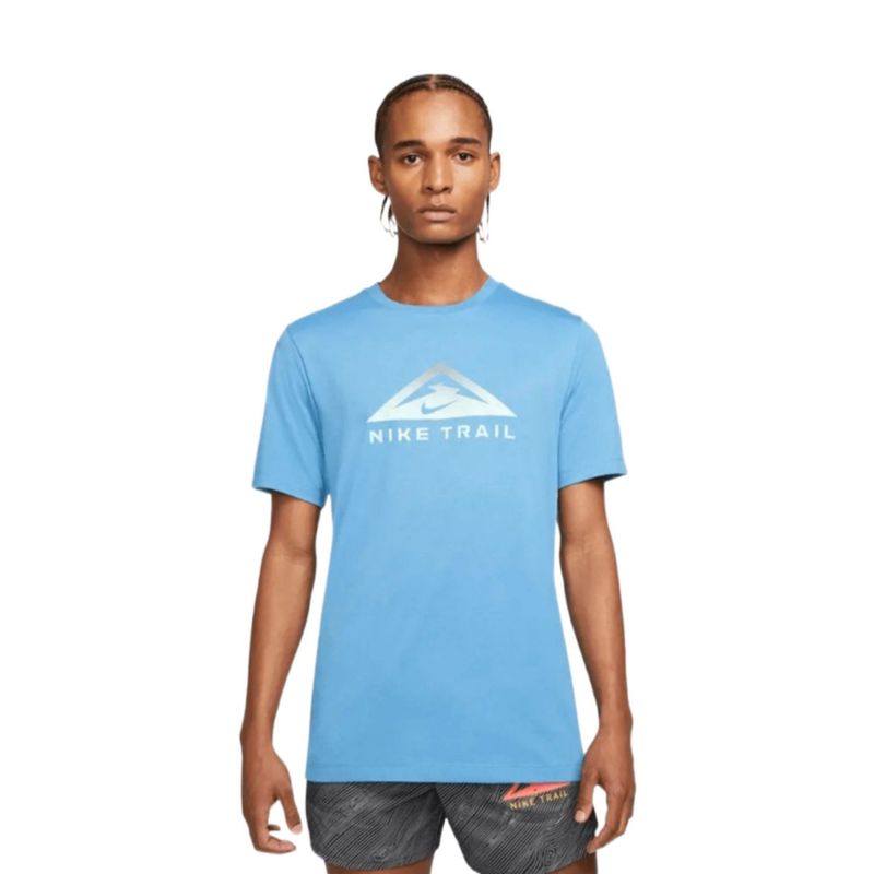 NIKE - CAMISETA NIKE DRI-FIT TRAIL AZUL HOMBRE.