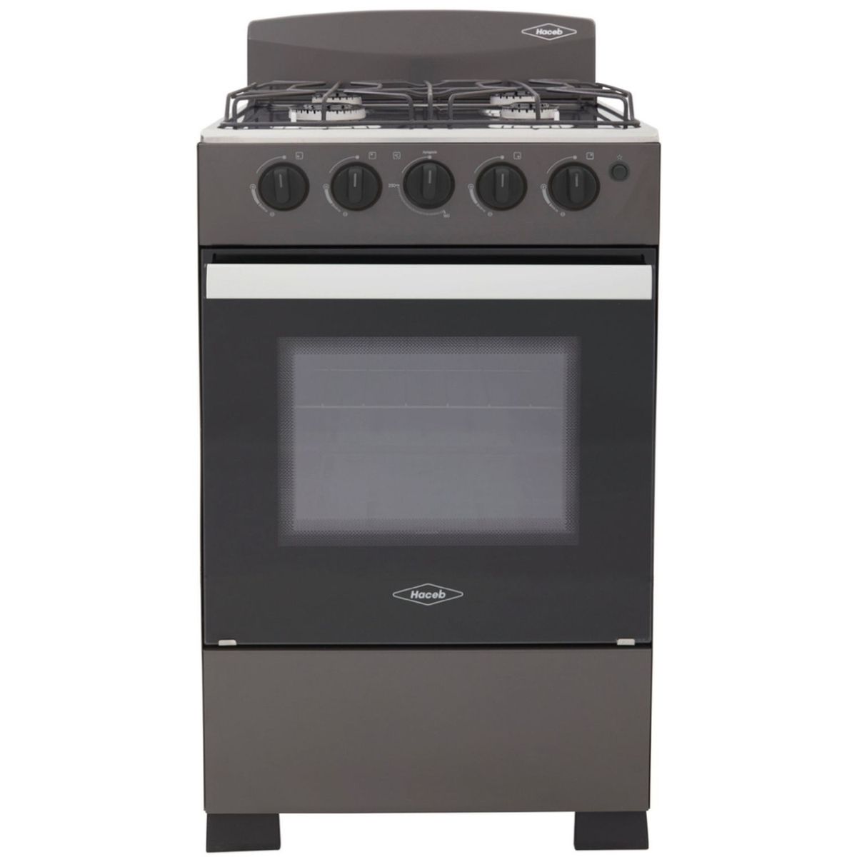 HACEB - Estufa Haceb 4 Ptos Gas Ee Plata - Mesa Acero Inox Encend Elect