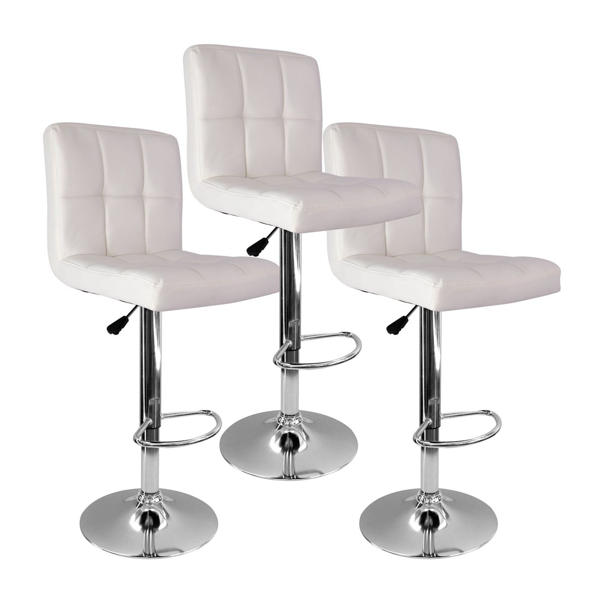 BOXBIT - Kit x3 Sillas Confort Bar Blancas