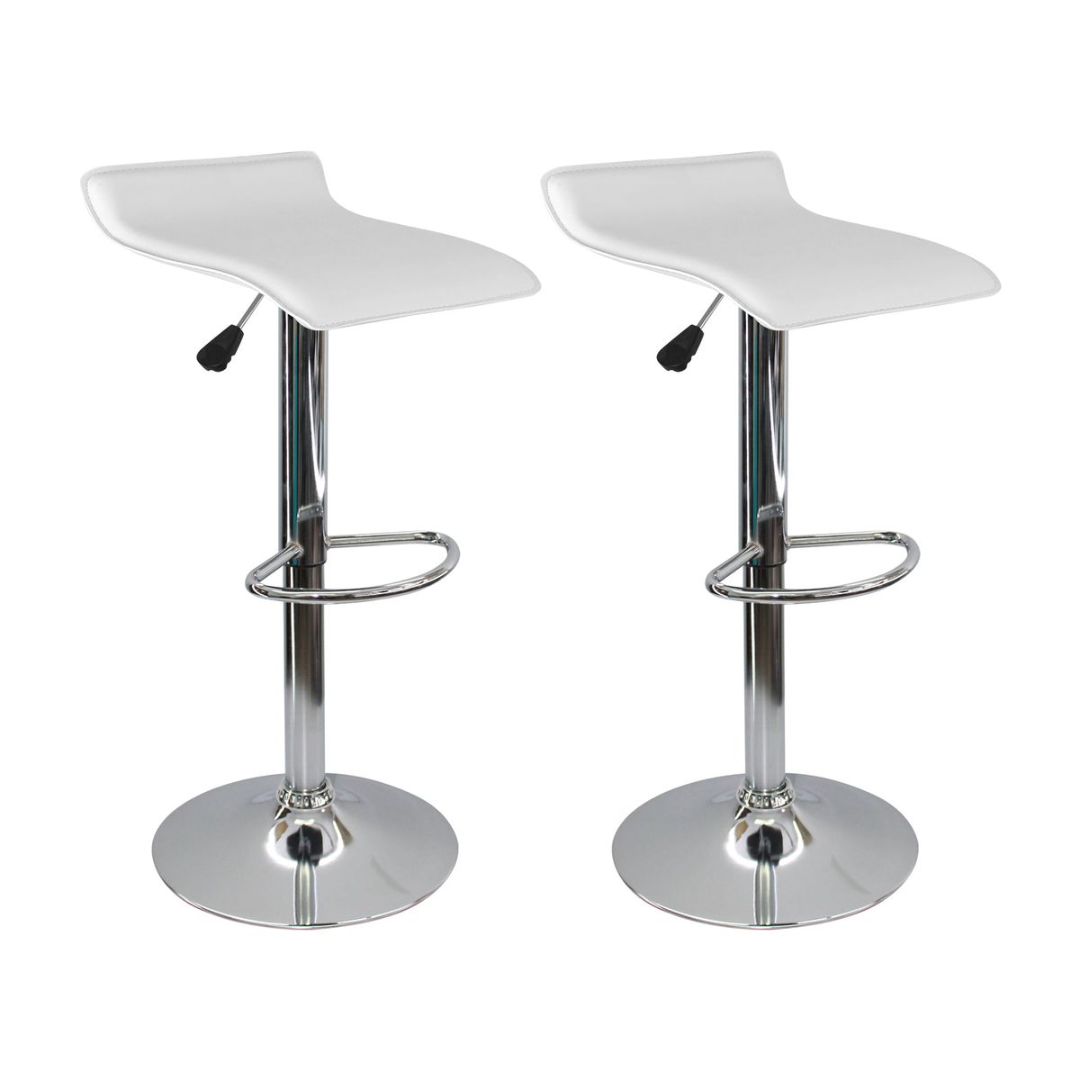 BOXBIT - Kit x2 Sillas Wave Bar Blancas
