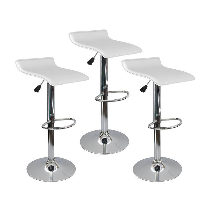 BOXBIT - Kit x3 Sillas Wave Bar Blancas