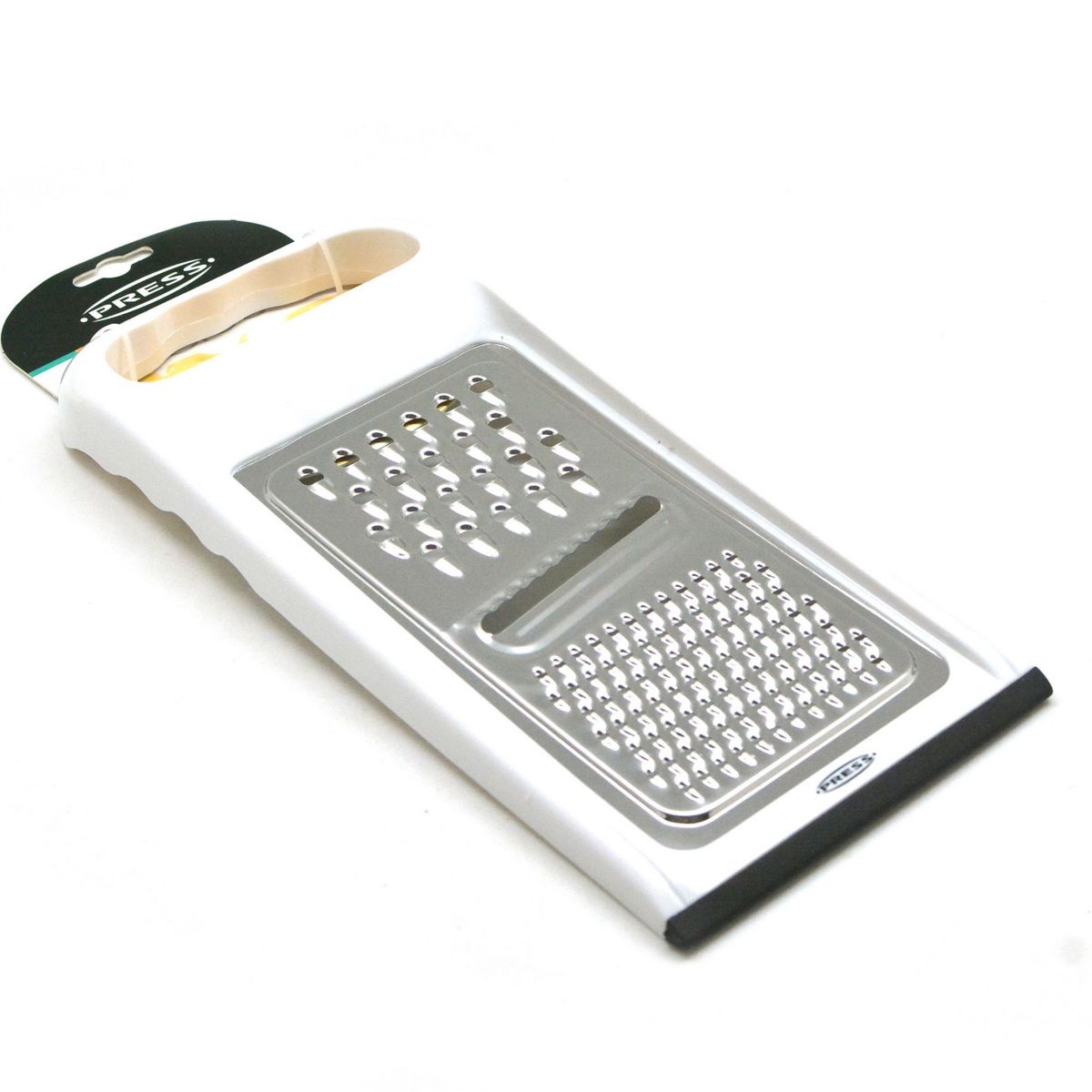 PRESS - Rallador de Cocina Plano Rallo en Acero Inox PRESS 76502 - Blanco