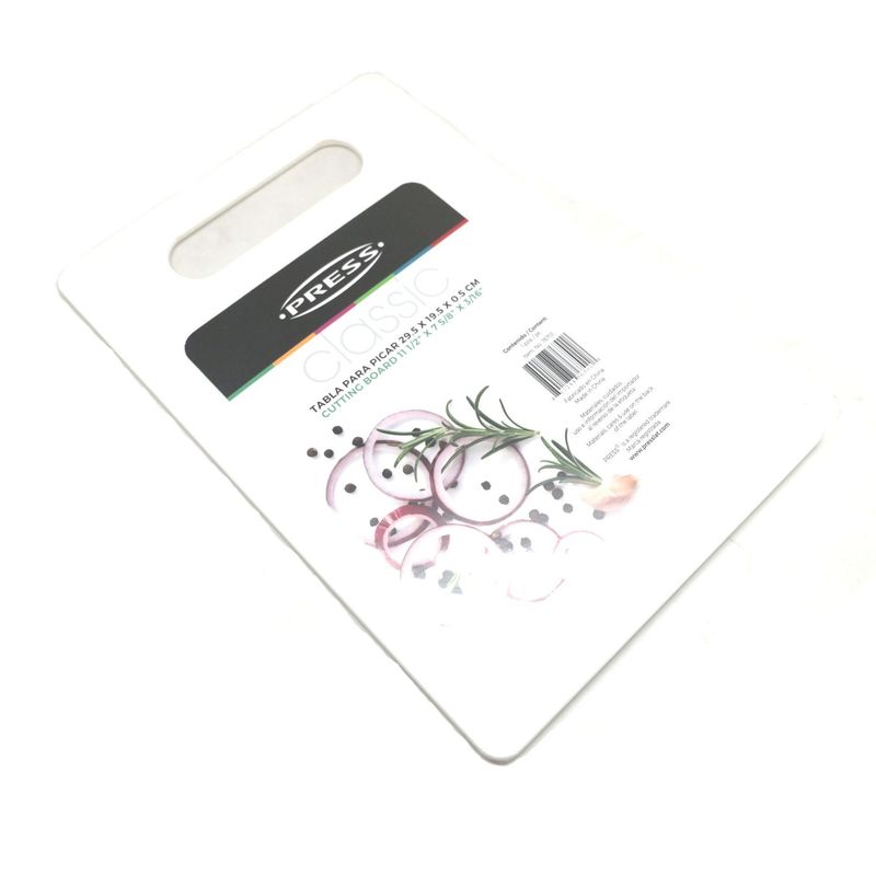 PRESS - Tabla De Cocina Para Picar 29,5 X 19,5 X 0,5 Cm PRESS 76701 Blanco
