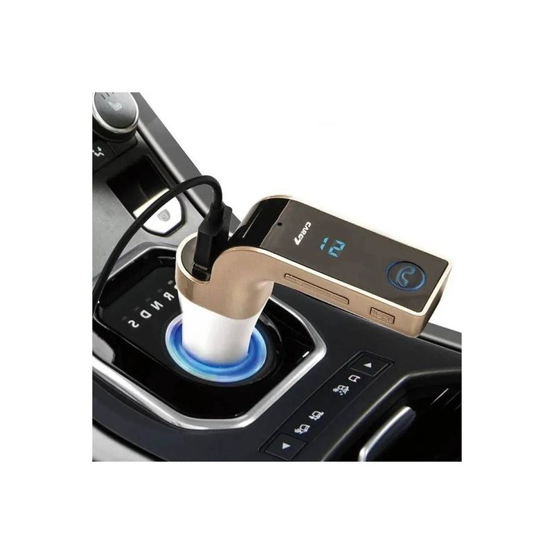 GENERICO - Transmisor carro car g7 usb aux bluetooth modulado