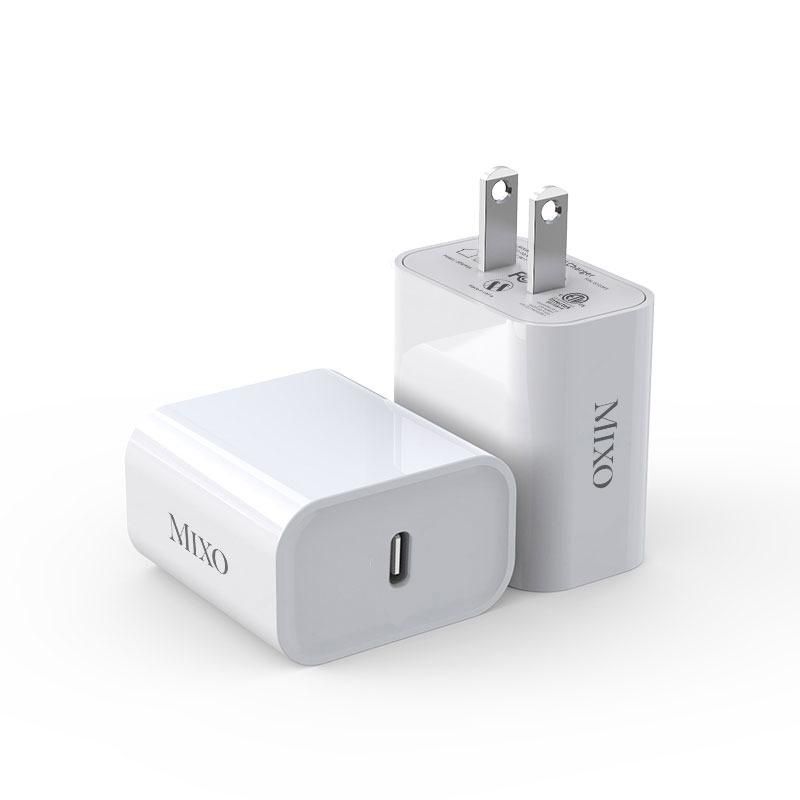 MIXO - CARGADOR MARCA MIXO FAST CHARGER 20W ORIGINAL USB C A LIGHTNING BLANCO