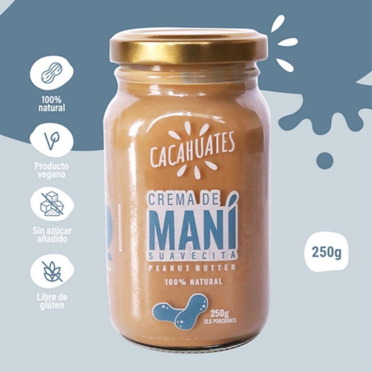 CACAHUATES - Crema de Mani­ Natural 250g - CACAHUATES