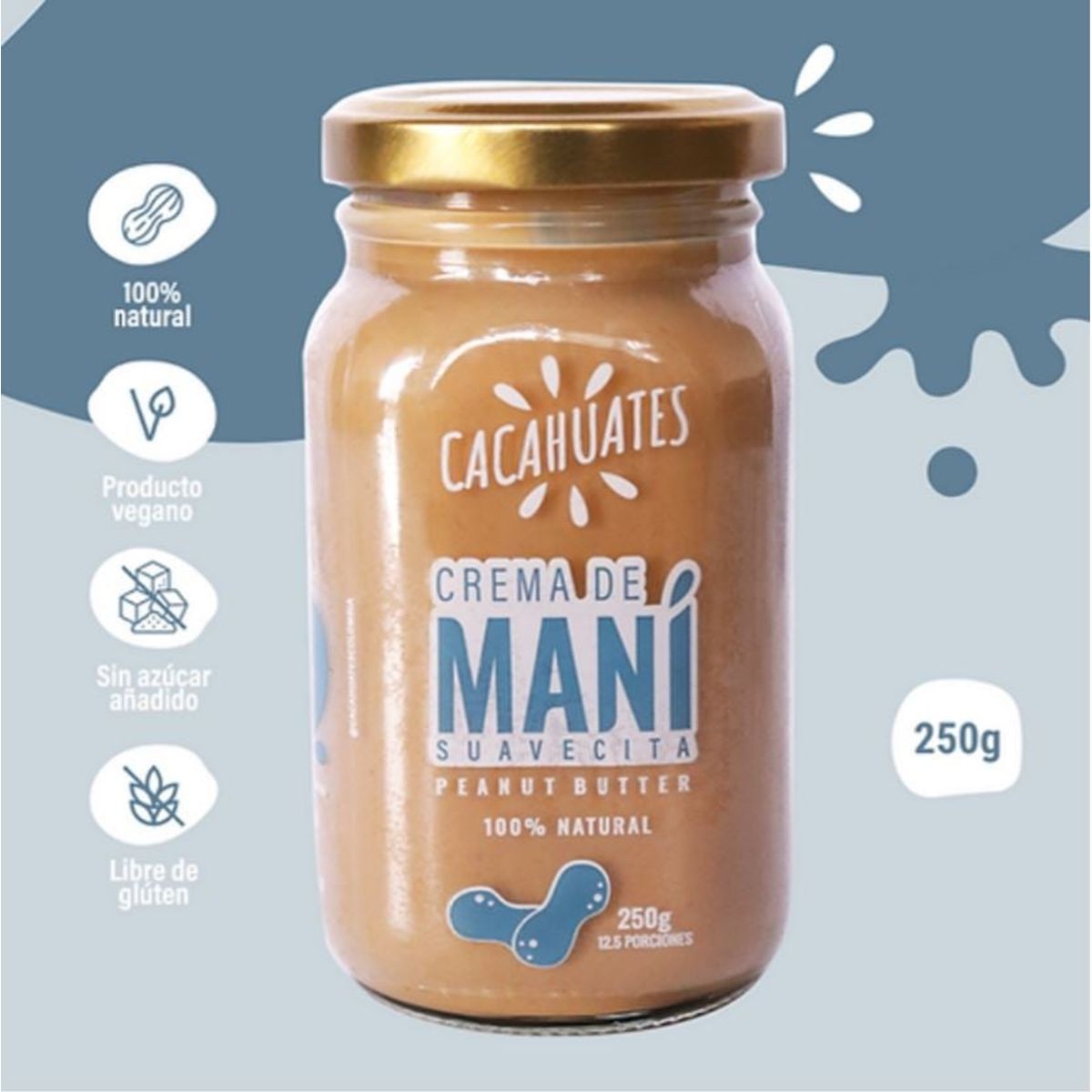CACAHUATES - Crema de Mani­ Natural 250g - CACAHUATES