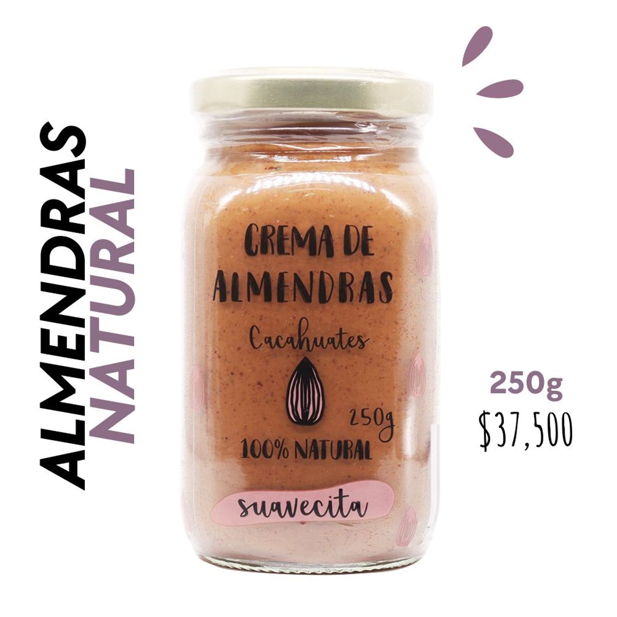 CACAHUATES - Crema de Almendras Natural 250g - CACAHUATES
