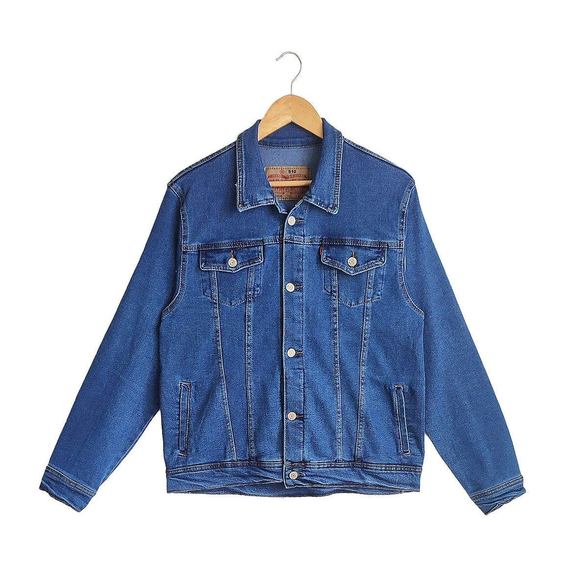 SYK - Chaqueta De Jean Para Hombre Clásica.