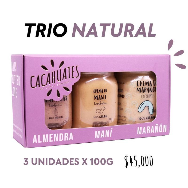 CACAHUATES - Trio de Cremas ALMENDRAS MANI MARANON - CACAHUATES