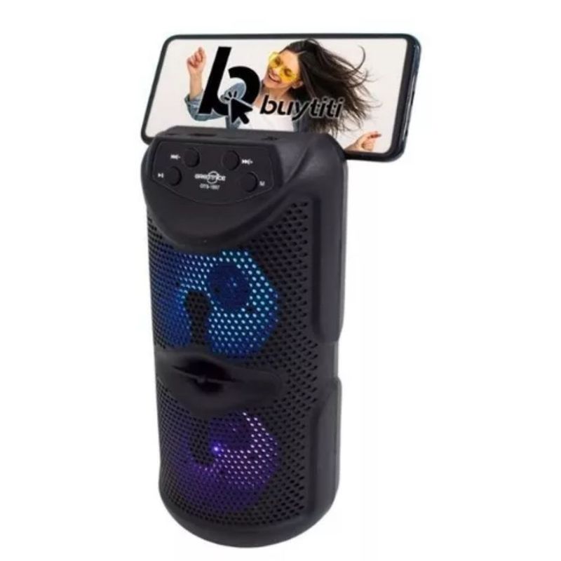 DIANSHENG - Parlante Bluetooth  Radio Cilindrico Mp3 Mega Bass Original
