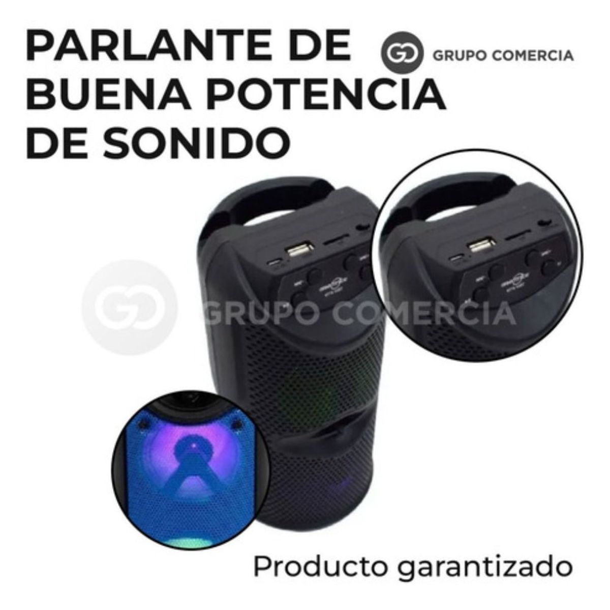 DIANSHENG - Parlante Bluetooth  Radio Cilindrico Mp3 Mega Bass Original