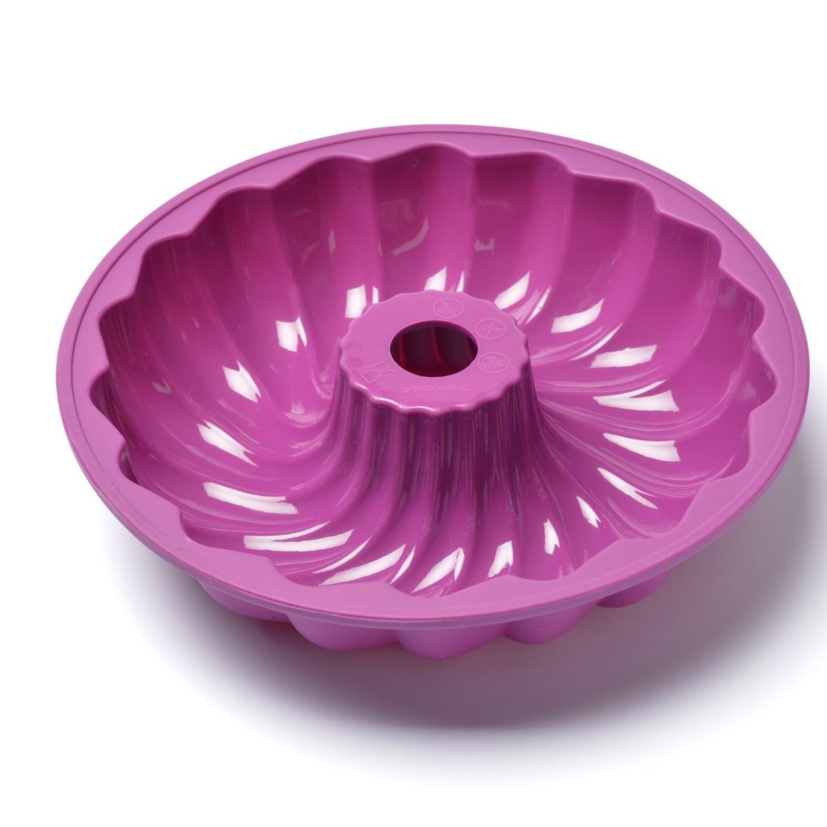 PRESS - Molde de Silicona con Aro Ondulado Tortas 23x6 cm PRESS 77305 - Fucsia