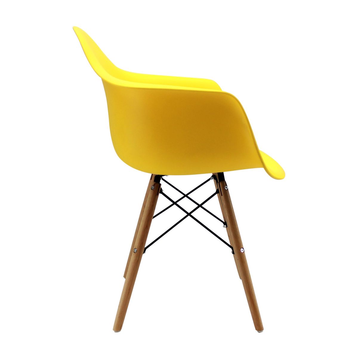 BOXBIT - Silla DKR Tipo Eames con Brazos Amarilla