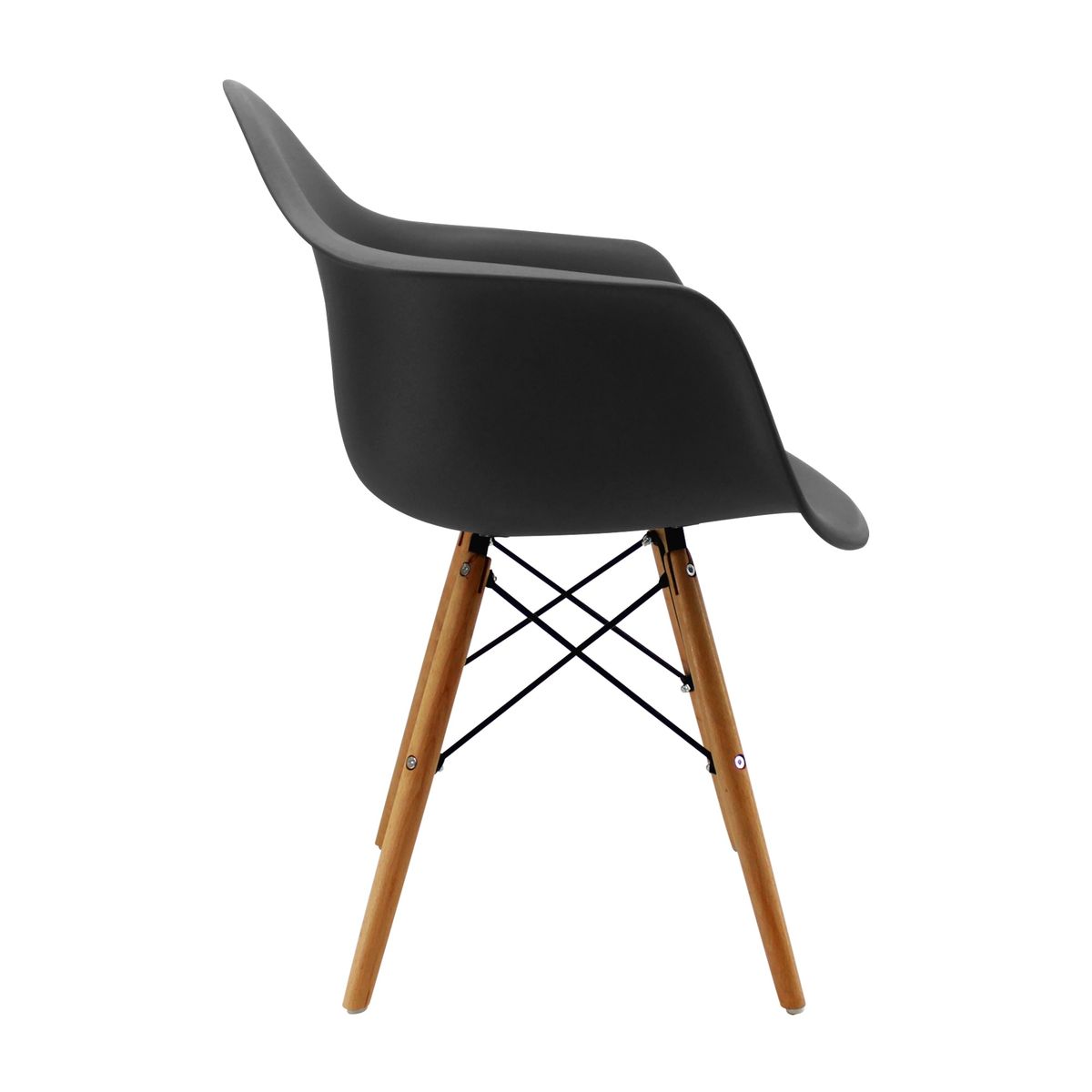 BOXBIT - Silla DKR Tipo Eames con Brazos Negra