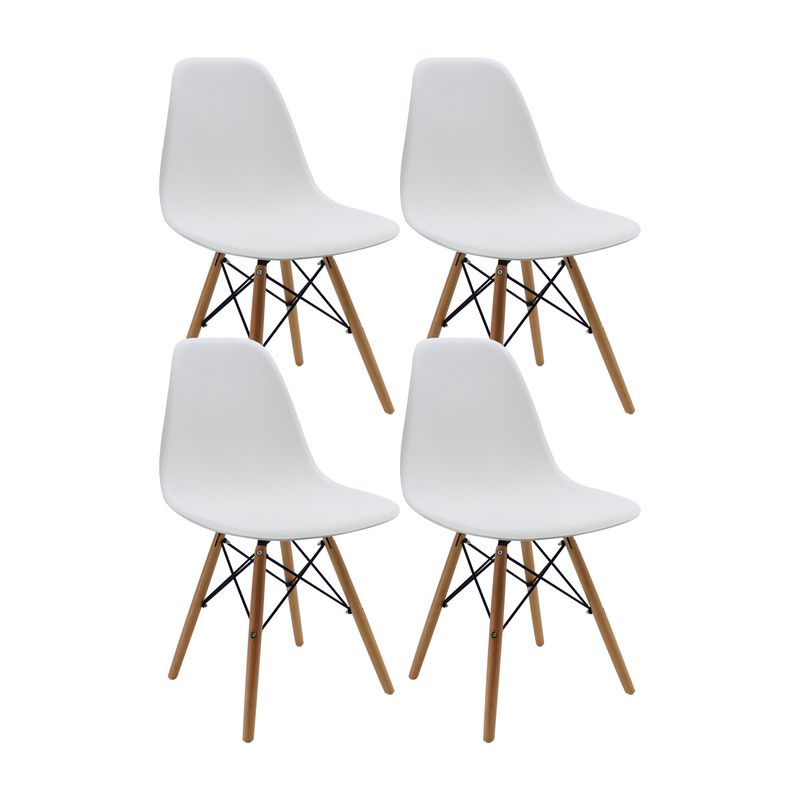 BOXBIT - Kit x4 Sillas DKR Tipo Eames Blancas