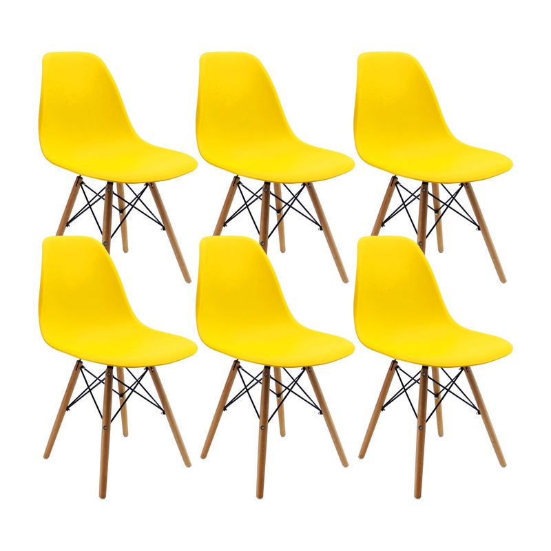 BOXBIT - Kit x6 Sillas DKR Tipo Eames Amarillo
