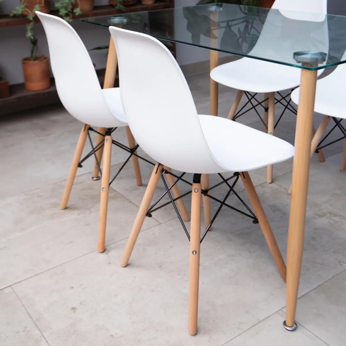 BOXBIT - Silla DKR Tipo Eames PREMIUM Blanca