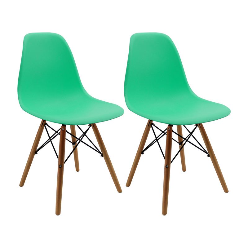 BOXBIT - Kit x2 Sillas DKR Tipo Eames Verde Menta