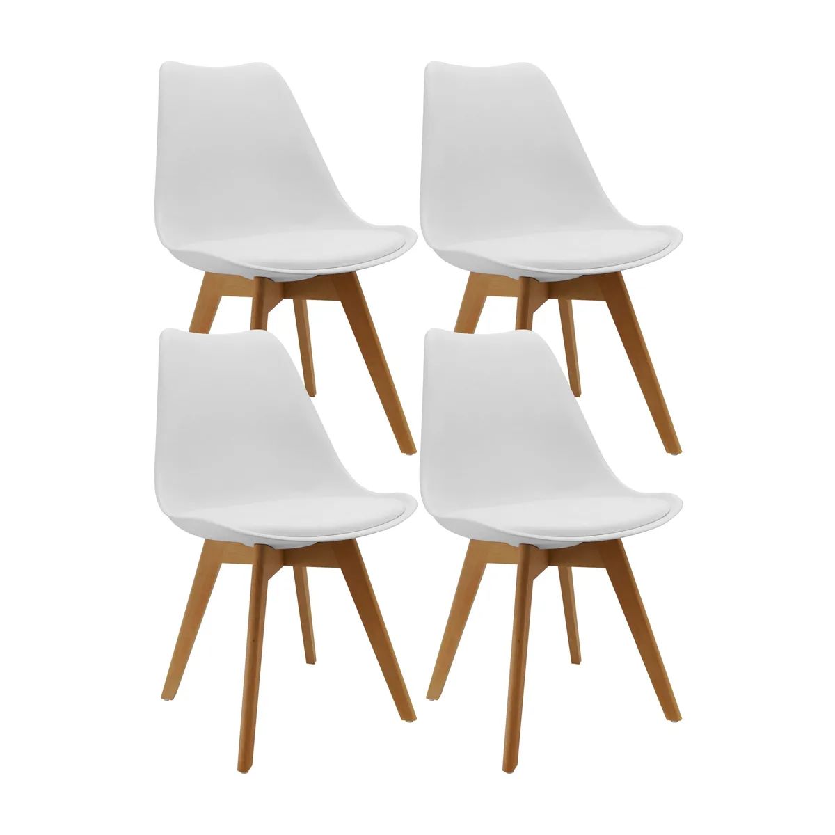 BOXBIT - Kit x 4 Sillas Joly Blancas