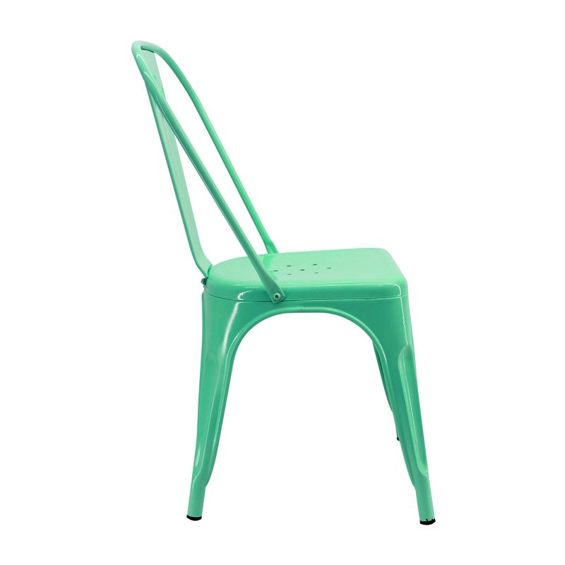 BOXBIT - Silla Tipo Tolix Metálica Verde Menta