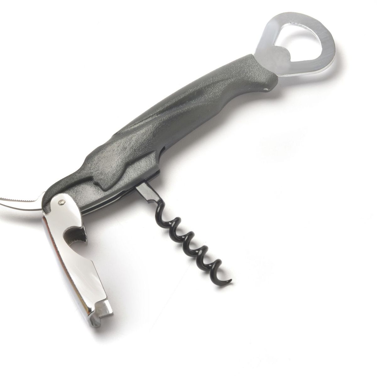 PRESS - Abridor Camarero Destapador Tapas Saca Corchos PRESS 86002 - Gris