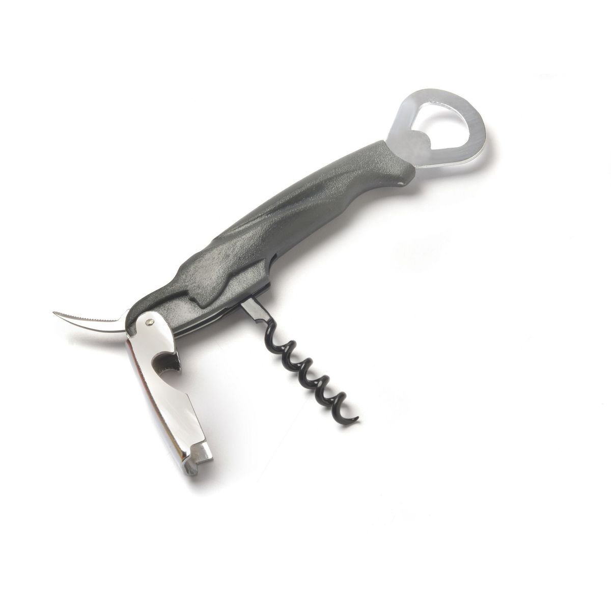 PRESS - Abridor Camarero Destapador Tapas Saca Corchos PRESS 86002 - Gris